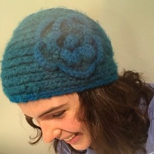Blue Knit Winter Headband